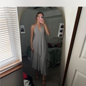 Zara Asymmetrical Gray Dress